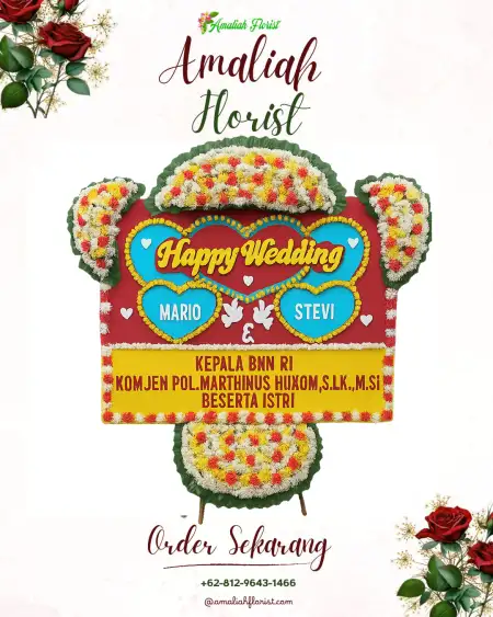 Papan Bunga Pernikahan Tamelang